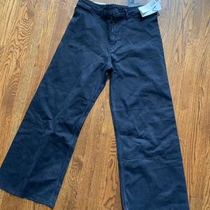 Zara, black, wide leg denim pants